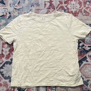 Madewell Cream Textured T-Shirt